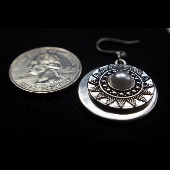 Lucky Brand Silver-Tone Coin Earrings - Picture 2 of 3